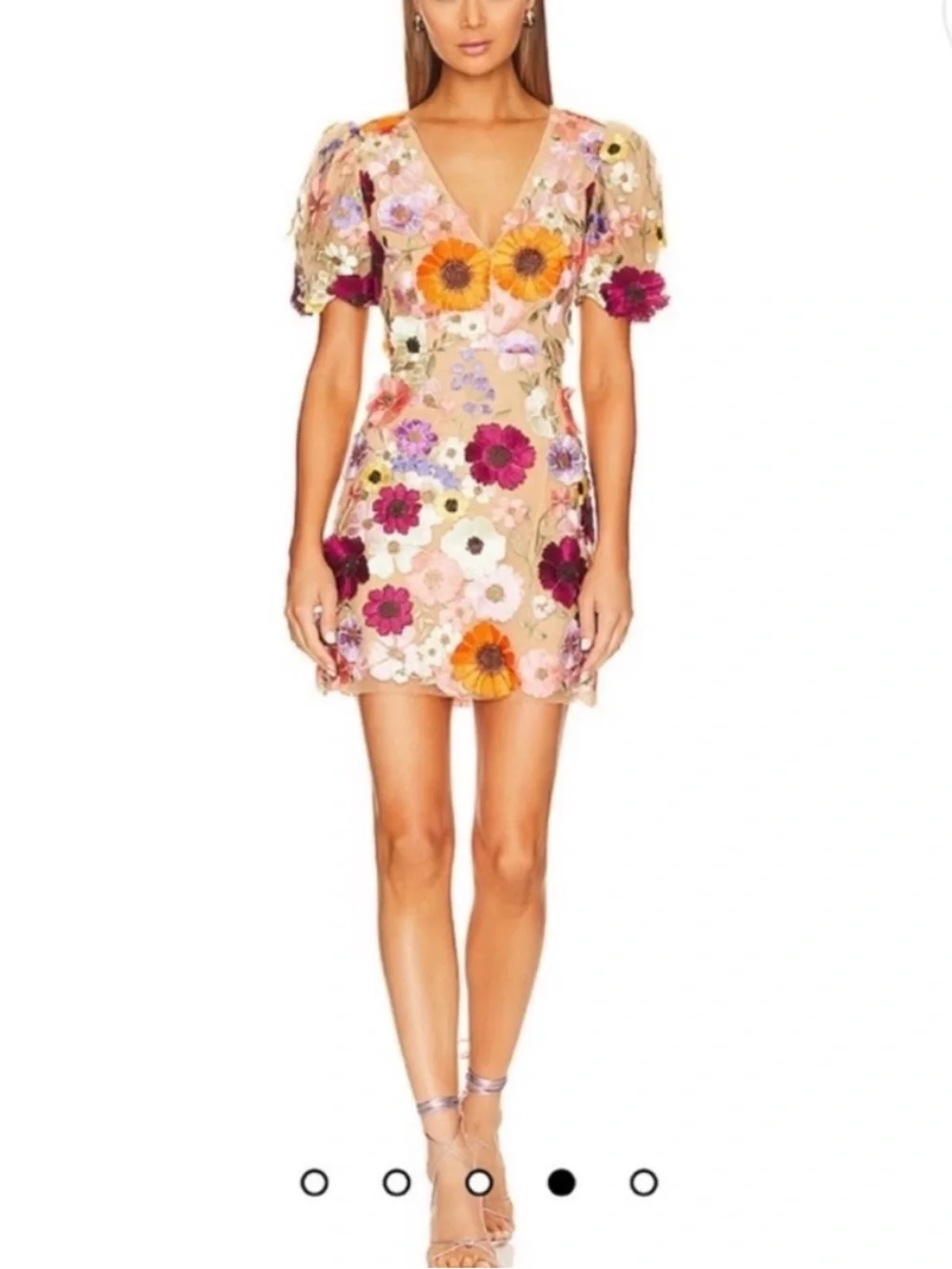 elliatt rosalind 3 floral applique embellished statement mini dress size XL NEW - Picture 12 of 15